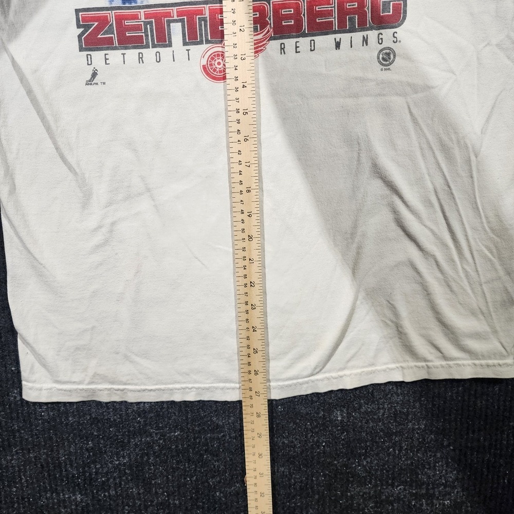 Vintage 2000s Detroit Red Wings Henrik Zetterberg NHL Hockey T Shirt Size L - Picture 6 of 9